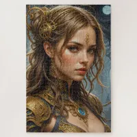 Steampunk Warrior Princess Jigsaw Puzzle