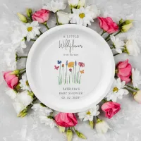 Little Wildflower Pretty Baby Girl Baby Shower Paper Plates