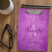 Magenta Pink Metallic Glitter Modern Glam Luxury Clipboard