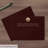 Burgundy Gold Seal Professional Envelope