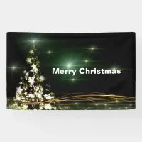 Stars on Christmas Tree Night Sky 3' x 5' Banner