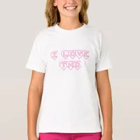 I Love TKD Pink Hearts T-Shirt