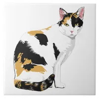 Calico Cat Ceramic Tile