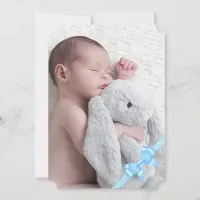 Adorable Blue Baby Boy Announcment Announcement