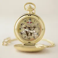 Jolly Roger Monogram Initial Pocket Watch