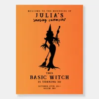 Basic Witch Halloween Birthday Party Welcome Sign