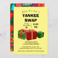 Yankee Swap Gift Exchange, Gift Background, ZPR Invitation