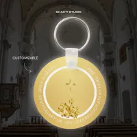 Church Christian Souvenir Gold Keychain