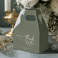 Simply Chic Wedding Thank You Moss Green ID1046 Favor Boxes