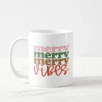 Merry Vibes Retro Groovy Christmas Holidays Coffee Mug