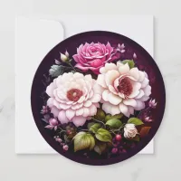 Pink Roses Watercolor Floral