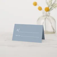 Modern Minimalist Dusty Blue  Place Card