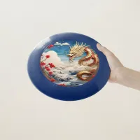 Fire breathing dragon red blue and gold scales Wham-O frisbee