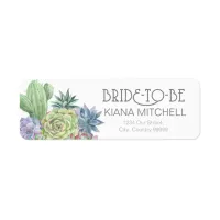 Succulents and Sparkle Bride-to-Be Wedding ID515 Label