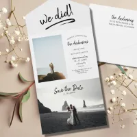 Elopement Wedding Announcement with Save the Date