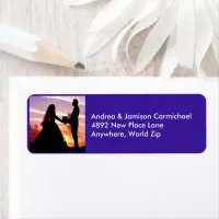 Bride and Groom in Sunset Return Address Labels