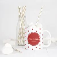 Personalized Love Mug - Hearts, Names, and Date