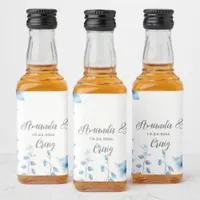 Bluebells Floral Wedding Liquor Bottle Label