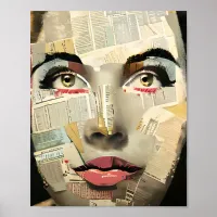 Artsy Unique Digital Art | Pretty Lady Abstract Poster