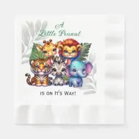 A Little Peanut is on It's Way | Baby Shower Napkins
