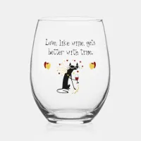 Love Like Wine Valentine Stemless Wine Glass