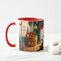 Festively decorated room, traditional Christmas  Mug