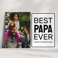 Best papa Ever Custom Father's Day Photo Collage Card