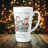 Cute Polar Bears Sing Have a Very Beary Christmas! Latte Mug