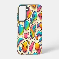 Retro Multicolored Cartoon Sweets Samsung Galaxy S21 Case