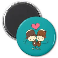 Sock Monkey Hugz Magnets