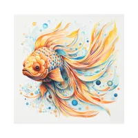 *~* GOLDFISH Power Animal Colorful vibrant SC2 Metal Print