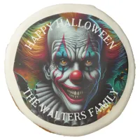 Spooky Scary Clown Halloween Party Personalized Sugar Cookie