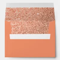 Cadmium Orange Glitter Envelope