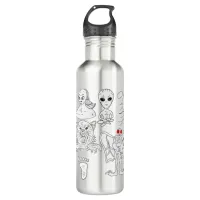 UFO, Alien, Bigfoot, Mothman, Dogman, Cryptids Stainless Steel Water Bottle