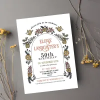 Garden Flower Arch Milestone 50th Birthday Invitation