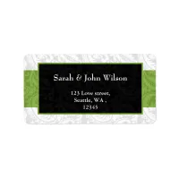 green, return address label