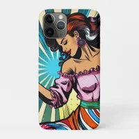 Pretty Woman Dancing Salsa Pop Art iPhone 11 Pro Case