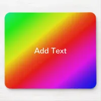 Diagonal Rainbow Gradient Red to Green Mouse Pad