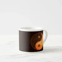 Patterned Yin Yang Gold Espresso Cup