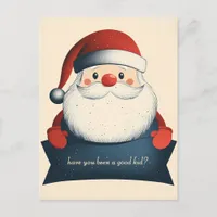 Good Kid Santa Holiday Postcard