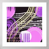 Trendy Modern Abstract Foil Print