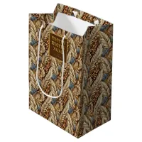 Earth Tones Christmas Merry Pattern#21 ID1009 Medium Gift Bag