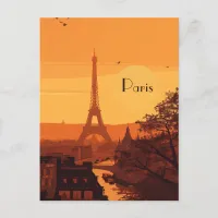 Travel to Paris Postcard