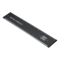 Black Modern Stylish Customizable Name Monogram Ruler