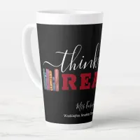 Cute Teacher Thinkers Read Books Chalkboard Latte Mug