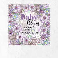 Elegant Purple Garden Flowers Baby in Bloom  Poster