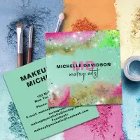 Glam Trendy Modern Artistic Professional Square Business Card