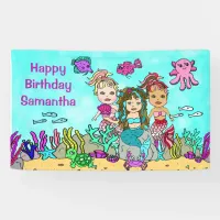 Mermaid Under the Sea Birthday Banner