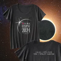 Solar Eclipse 2024 Location and Time T-Shirt