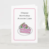 Personalized Sweet Birthday Card for Aunt